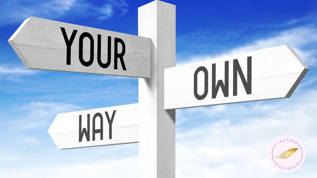Dein eigener Weg, Entscheidungssymbol, Finde deinen Weg, finde deine Lebensaufgabe
